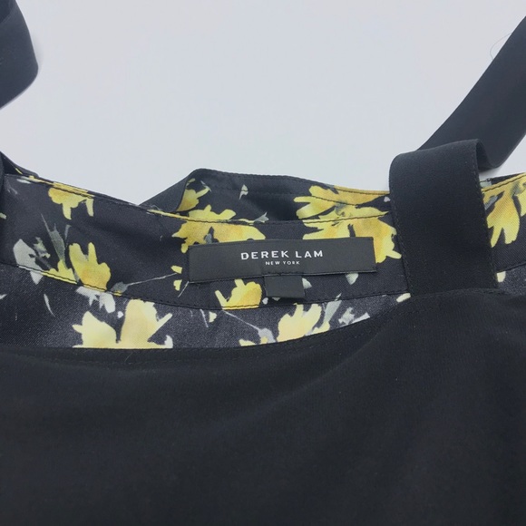 Derek Lam black Floral midi Dress size 4 - Picture 3 of 10